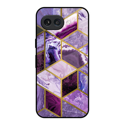 Purple Rhombus Marble Google Pixel 9A Glass Back Cover Online