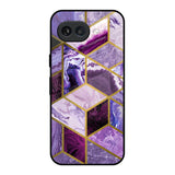 Purple Rhombus Marble Google Pixel 9A Glass Back Cover Online