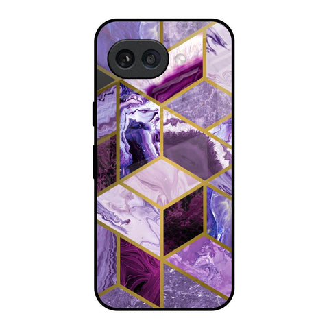 Purple Rhombus Marble Google Pixel 9A Glass Back Cover Online