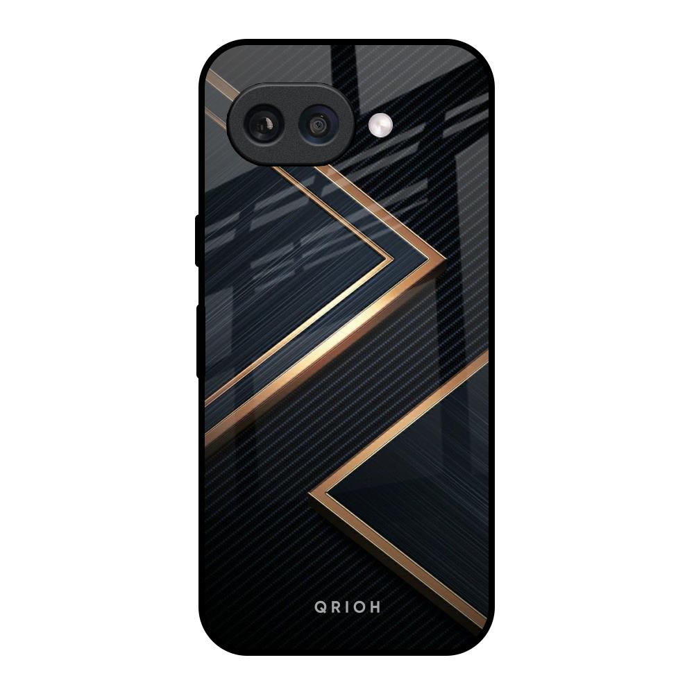 Sleek Golden & Navy Google Pixel 9A Glass Back Cover Online