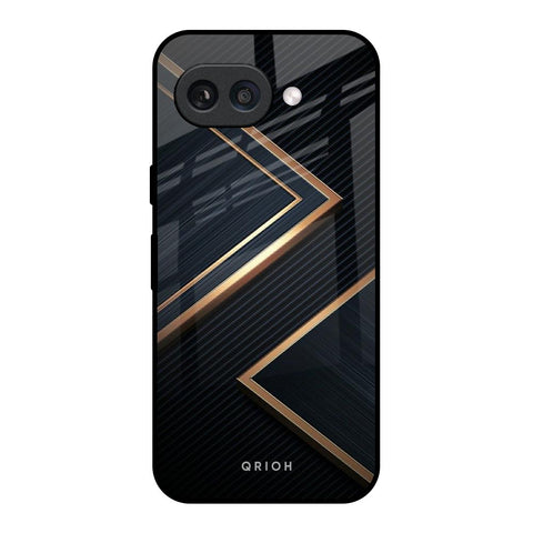 Sleek Golden & Navy Google Pixel 9A Glass Back Cover Online