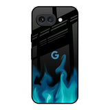 Teal Flames Google Pixel 9A Glass Back Cover Online