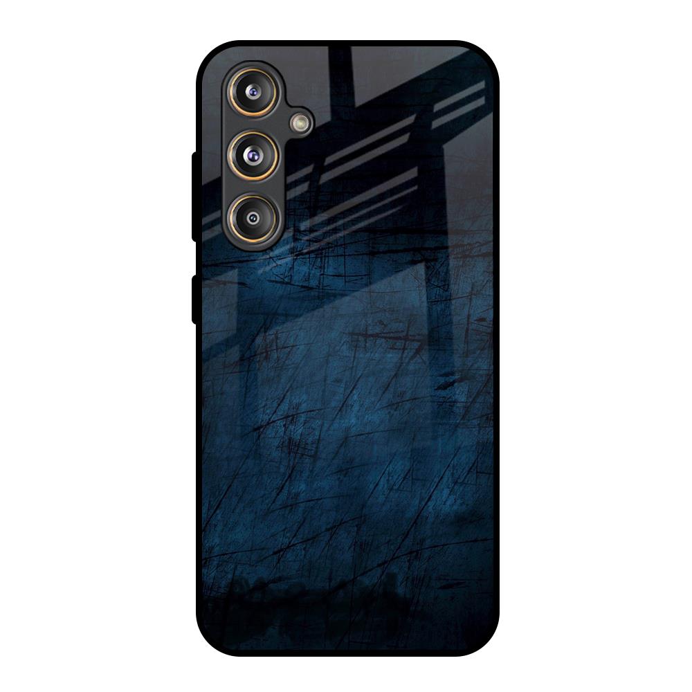 Dark Blue Grunge Samsung Galaxy M55s Glass Back Cover Online