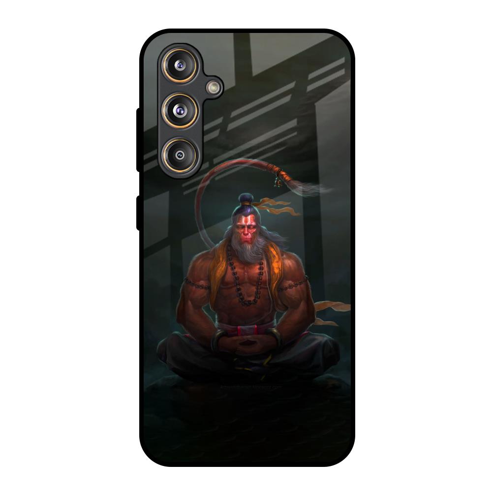 Lord Hanuman Animated Samsung Galaxy M55s Glass Back Cover Online