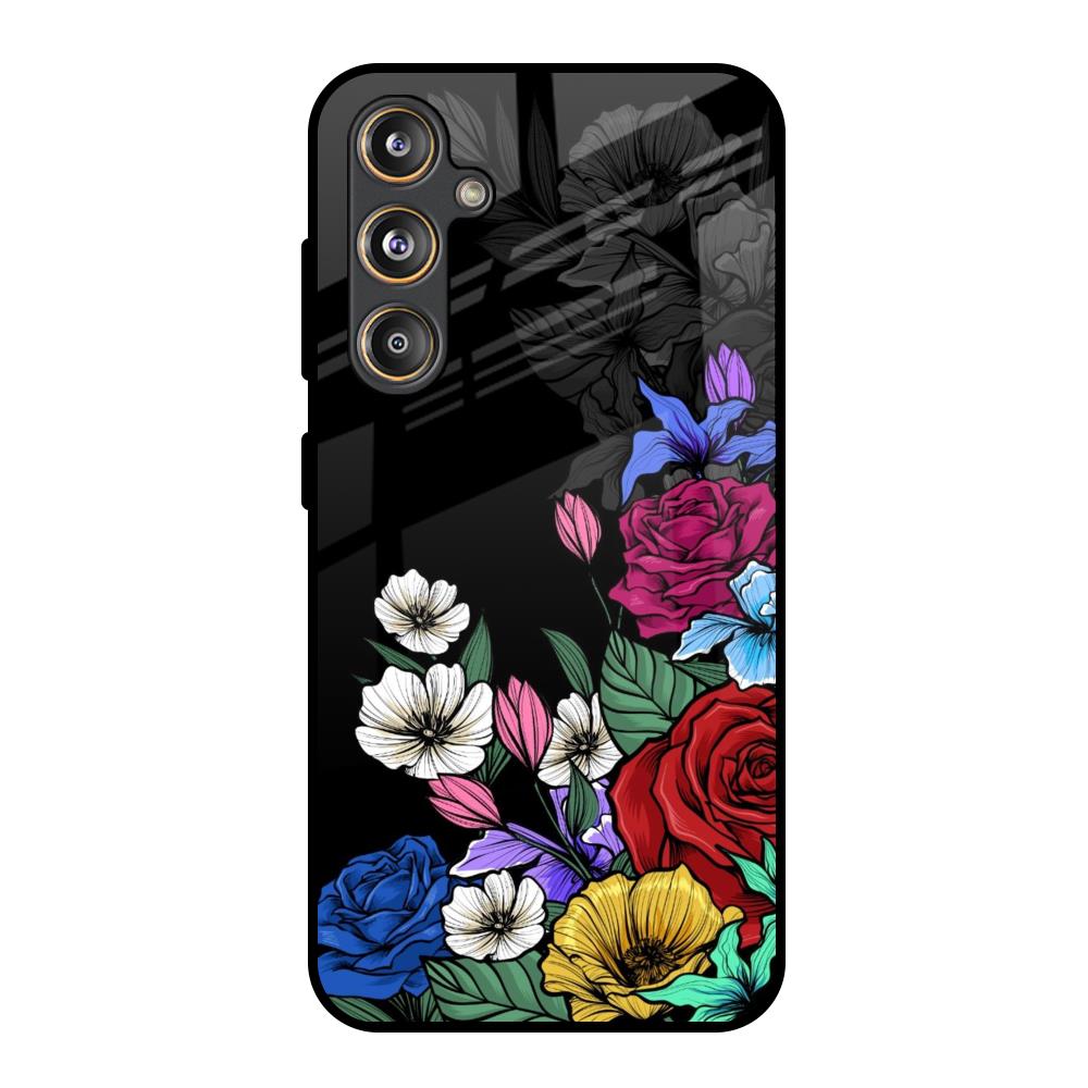 Rose Flower Bunch Art Samsung Galaxy M55s Glass Back Cover Online