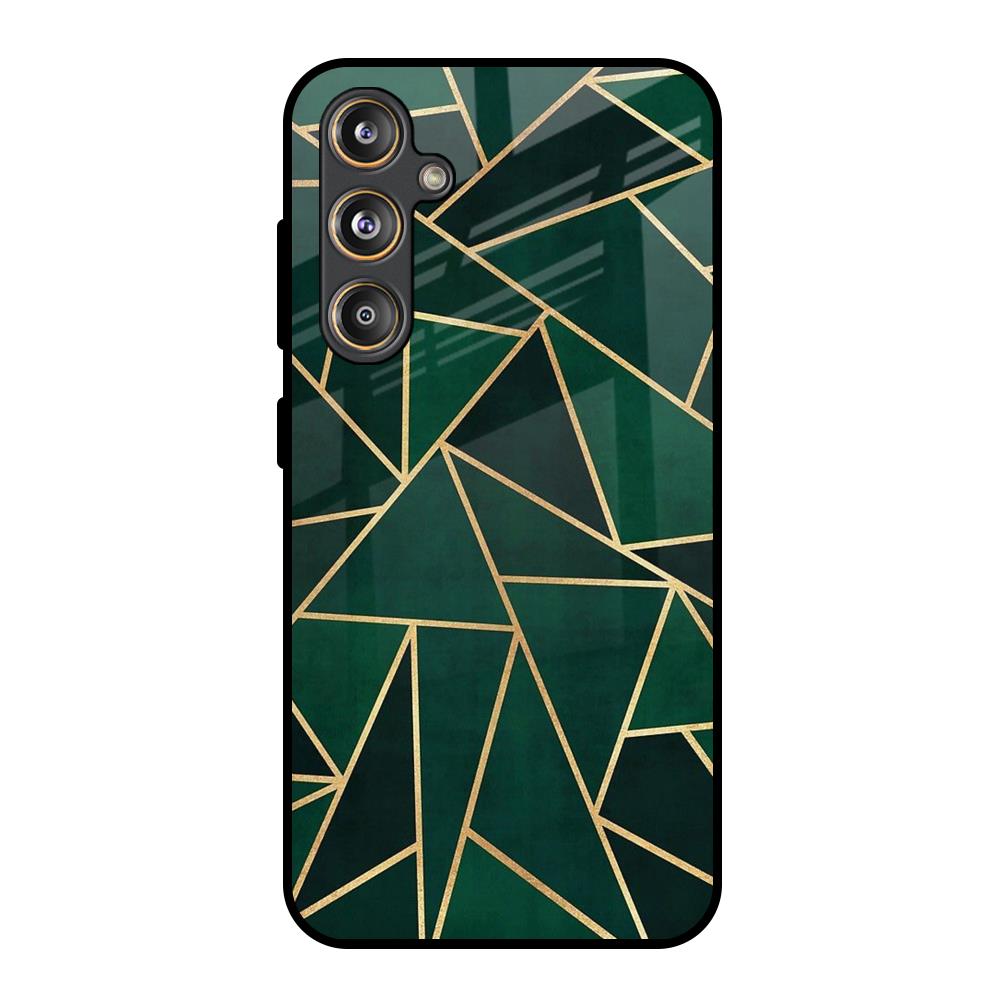 Abstract Green Samsung Galaxy M55s Glass Back Cover Online