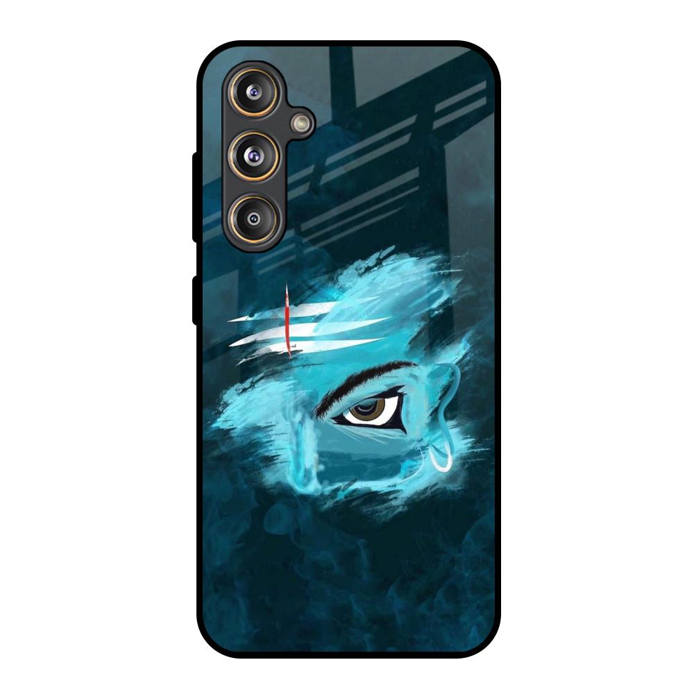 Power Of Trinetra Samsung Galaxy M55s Glass Back Cover Online