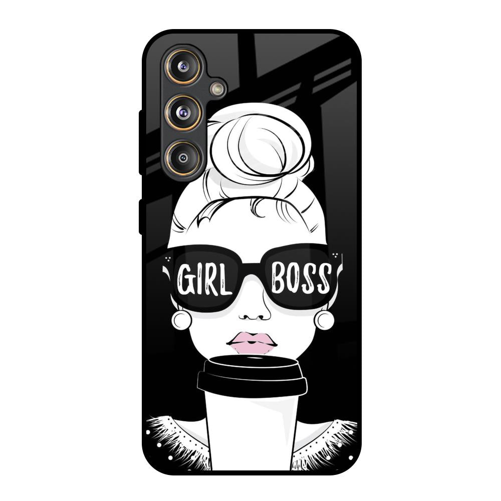 Girl Boss Samsung Galaxy M55s Glass Back Cover Online