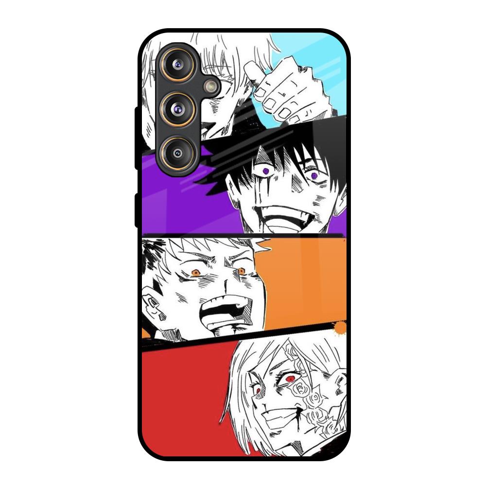 Anime Sketch Samsung Galaxy M55s Glass Back Cover Online