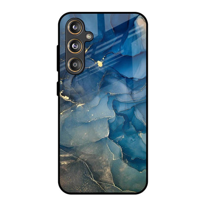 Blue Cool Marble Samsung Galaxy M55s Glass Back Cover Online
