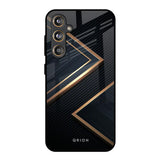Sleek Golden & Navy Samsung Galaxy M55s Glass Back Cover Online