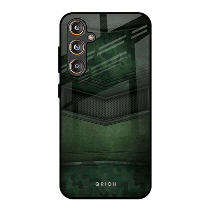 Green Leather Samsung Galaxy M55s Glass Back Cover Online