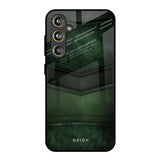 Green Leather Samsung Galaxy M55s Glass Back Cover Online