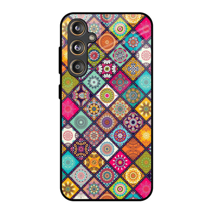 Multicolor Mandala Samsung Galaxy M55s Glass Back Cover Online