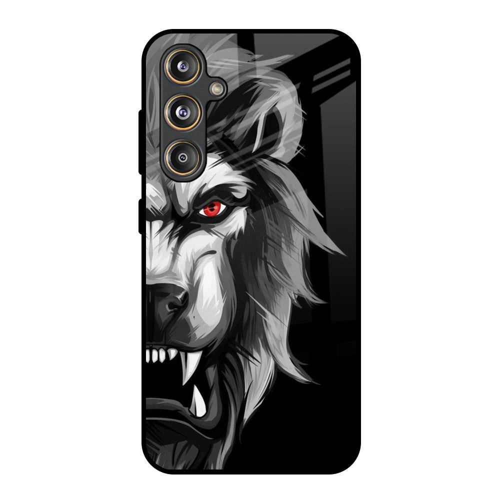 Wild Lion Samsung Galaxy M55s Glass Back Cover Online