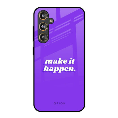 Make it Happen Samsung Galaxy M55s Glass Back Cover Online