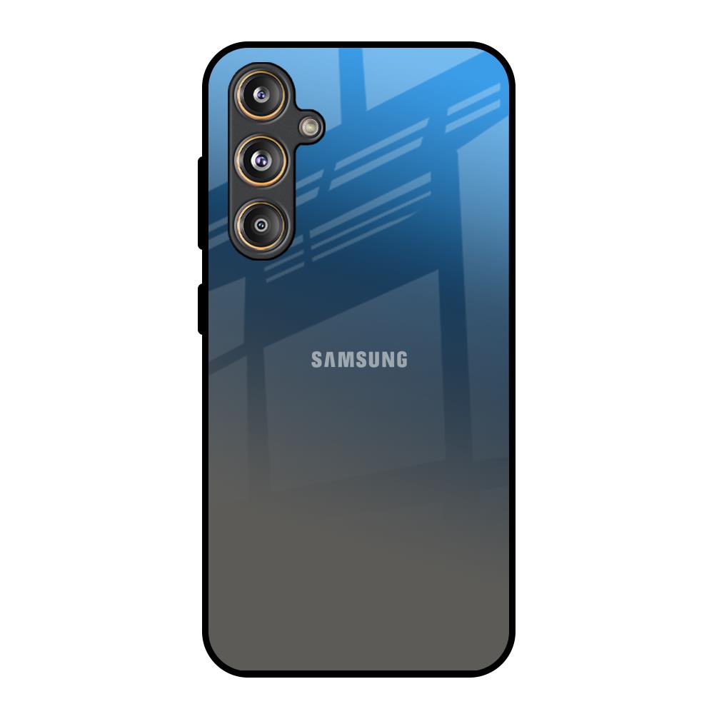 Blue Grey Ombre Samsung Galaxy M55s Glass Back Cover Online