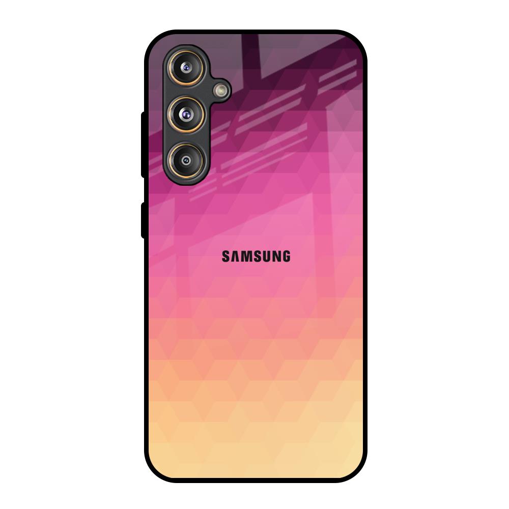 Geometric Pink Diamond Samsung Galaxy M55s Glass Back Cover Online