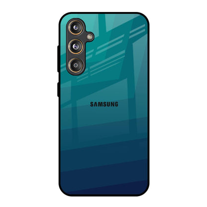 Green Triangle Pattern Samsung Galaxy M55s Glass Back Cover Online