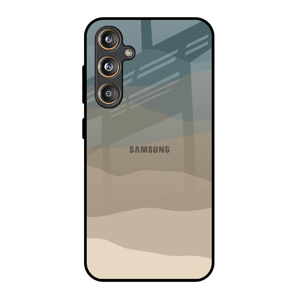 Abstract Mountain Pattern Samsung Galaxy M55s Glass Back Cover Online