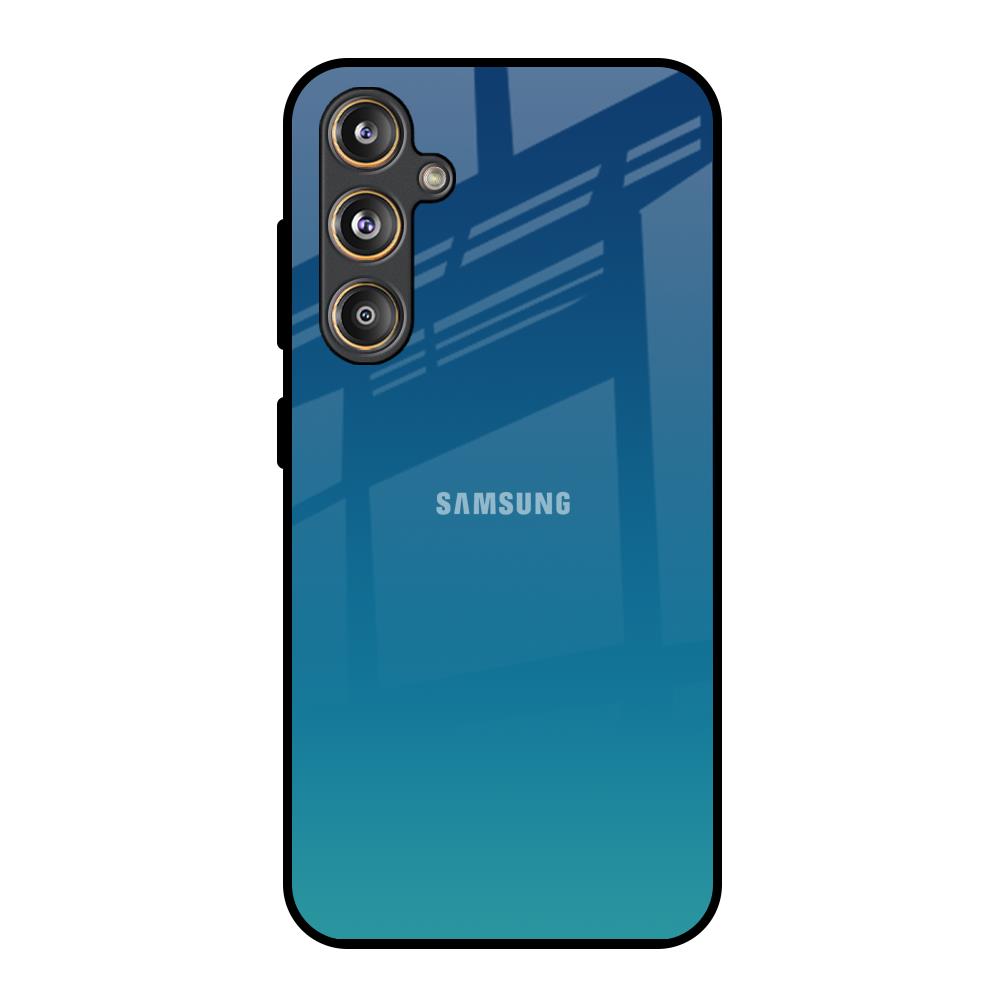Celestial Blue Samsung Galaxy M55s Glass Back Cover Online