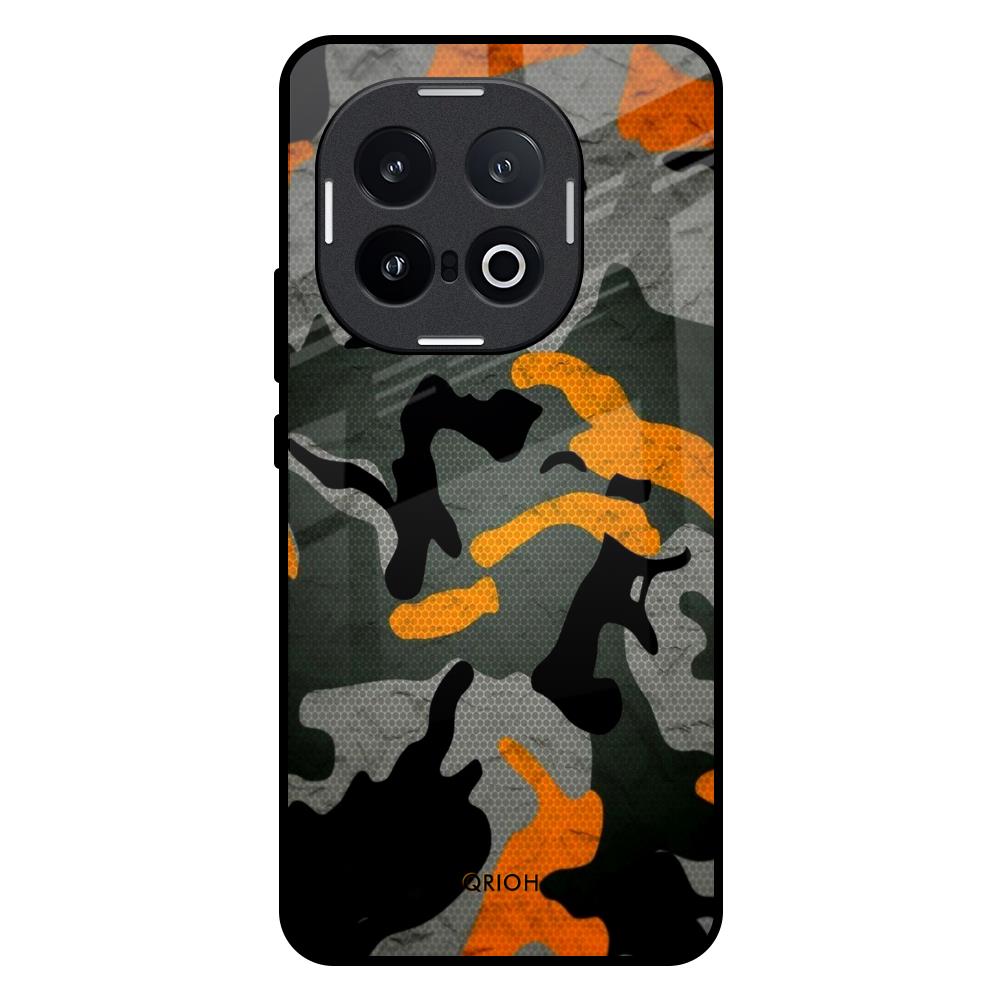Camouflage Orange IQOO 13 5G Glass Back Cover Online