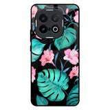 Tropical Leaves & Pink Flowers IQOO 13 5G Glass Back Cover Online