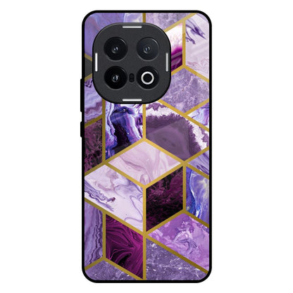 Purple Rhombus Marble IQOO 13 5G Glass Back Cover Online