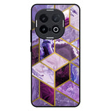 Purple Rhombus Marble IQOO 13 5G Glass Back Cover Online