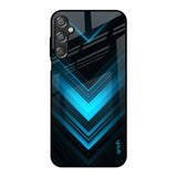 Vertical Blue Arrow Samsung Galaxy F15 5G Glass Back Cover Online