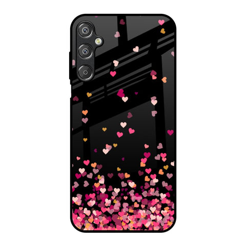 Heart Rain Fall Samsung Galaxy F15 5G Glass Back Cover Online