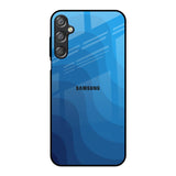 Blue Wave Abstract Samsung Galaxy F15 5G Glass Back Cover Online
