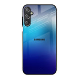 Blue Rhombus Pattern Samsung Galaxy F15 5G Glass Back Cover Online