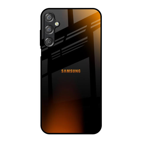 Orange Black Fusion Samsung Galaxy F15 5G Glass Back Cover Online