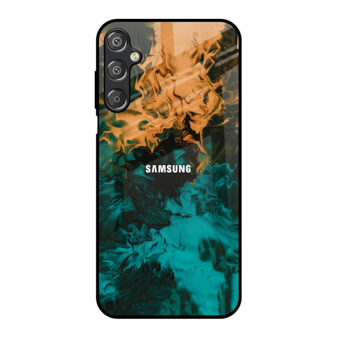Watercolor Wave Samsung Galaxy F15 5G Glass Back Cover Online