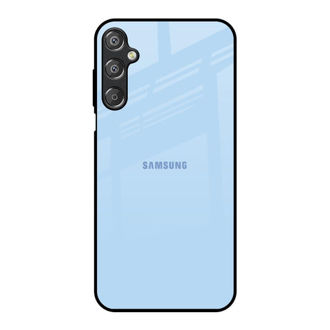 Pastel Sky Blue Samsung Galaxy F15 5G Glass Back Cover Online