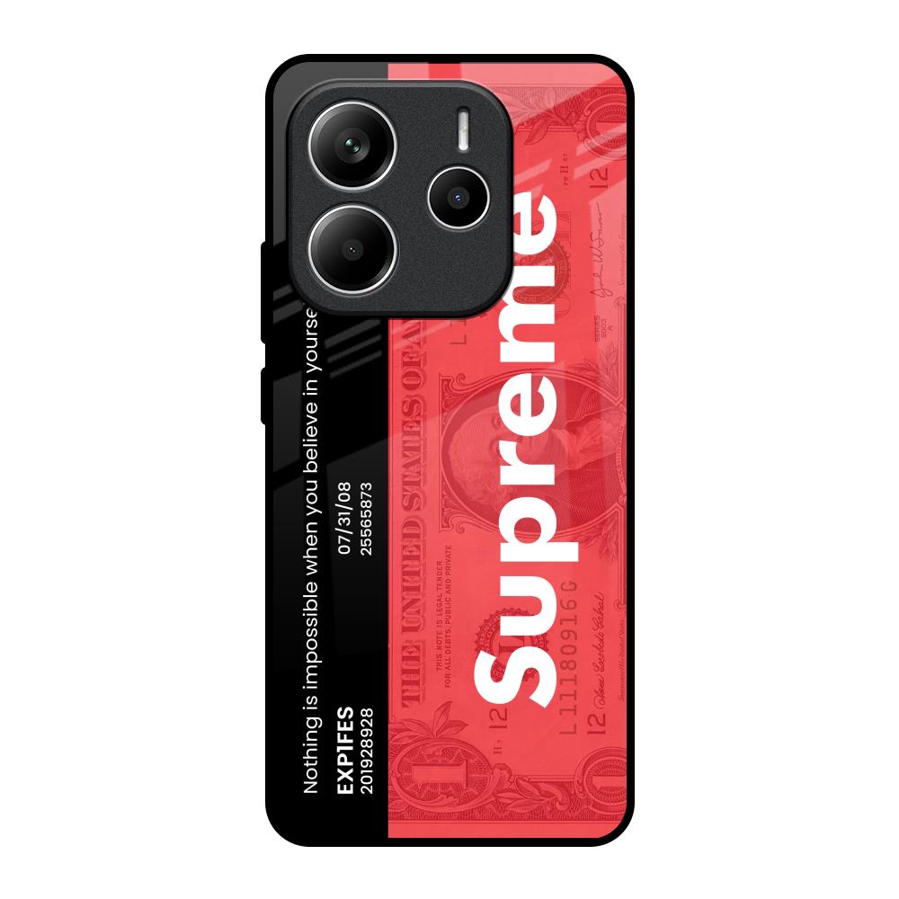 Supreme Ticket Redmi Note 14 5G Glass Back Cover Online