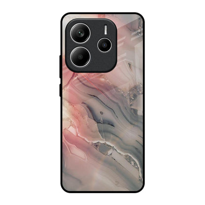 Pink And Grey Marble Redmi Note 14 5G Glass Back Cover Online