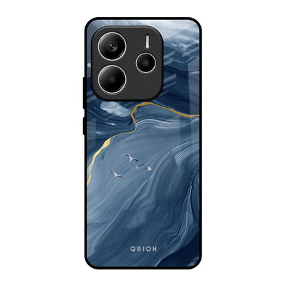 Deep Ocean Marble Redmi Note 14 5G Glass Back Cover Online