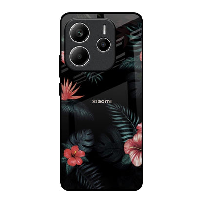 Tropical Art Flower Redmi Note 14 5G Glass Back Cover Online