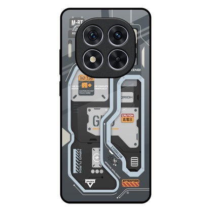 Retro Futuristic Redmi Note 14 Pro 5G Glass Back Cover Online