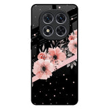 Floral Black Band Redmi Note 14 Pro 5G Glass Back Cover Online