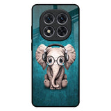 Adorable Baby Elephant Redmi Note 14 Pro 5G Glass Back Cover Online