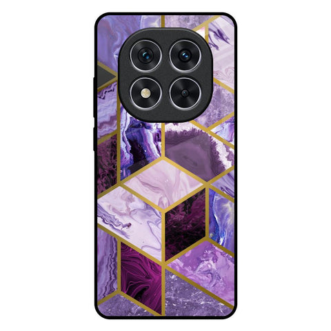 Purple Rhombus Marble Redmi Note 14 Pro 5G Glass Back Cover Online