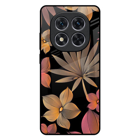 Lines Pattern Flowers Redmi Note 14 Pro 5G Glass Back Cover Online
