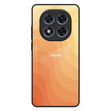 Orange Curve Pattern Redmi Note 14 Pro 5G Glass Back Cover Online