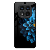 Half Blue Flower Redmi Note 14 Pro Plus 5G Glass Back Cover Online