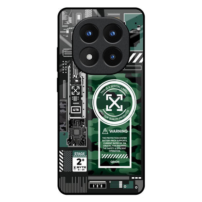 Green Camo Circuit Redmi Note 14 Pro Plus 5G Glass Back Cover Online