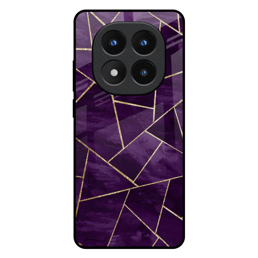 Geometric Purple Redmi Note 14 Pro Plus 5G Glass Back Cover Online