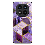 Purple Rhombus Marble Redmi Note 14 Pro Plus 5G Glass Back Cover Online